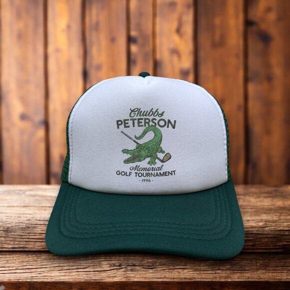 Happy Gilmore Mens Trucker Hat Green Snapback Chubbs Peterson Golf Baseball Cap - Picture 1 of 4